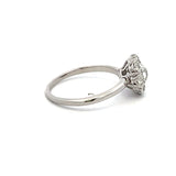 Mauboussin 1.04 Carat Round and Old European Cut Diamond Platinum Engagement Ring