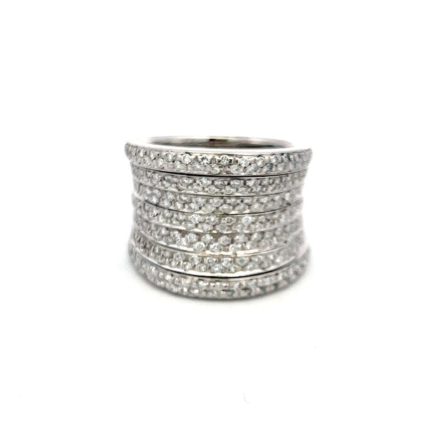 2.00 Carat Round Brilliant H SI1 Diamond 18 Karat White Gold Cocktail Ring