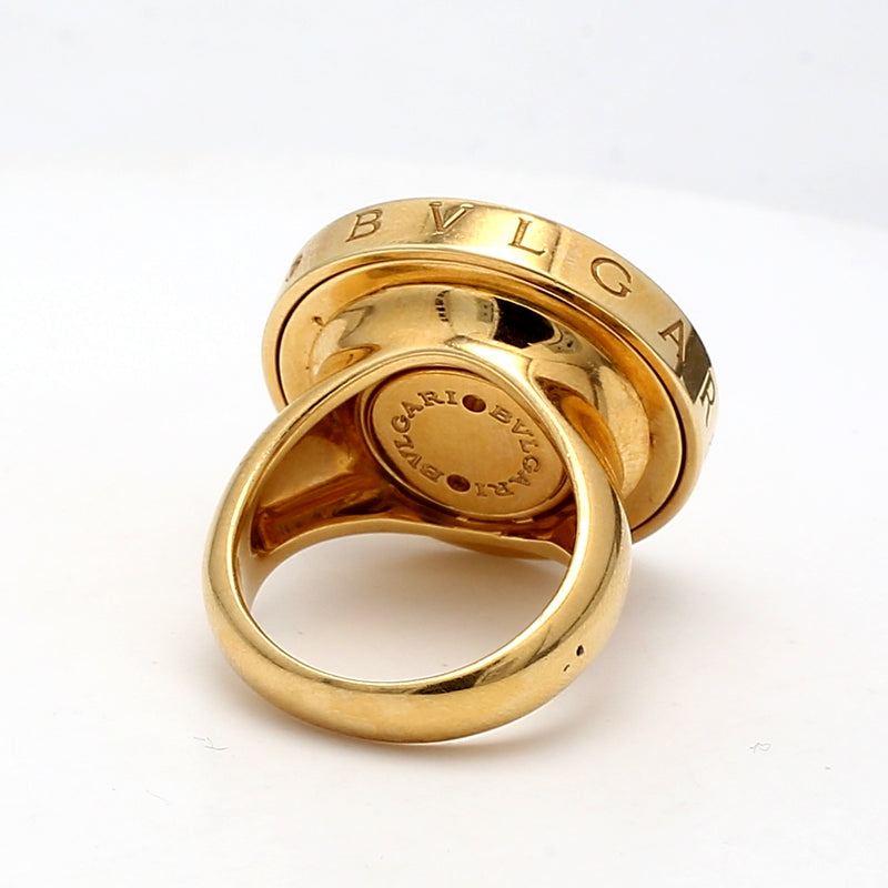 Bvlgari Ying Yang Mother of Pearl 18 Karat Yellow Gold Fashion Ring