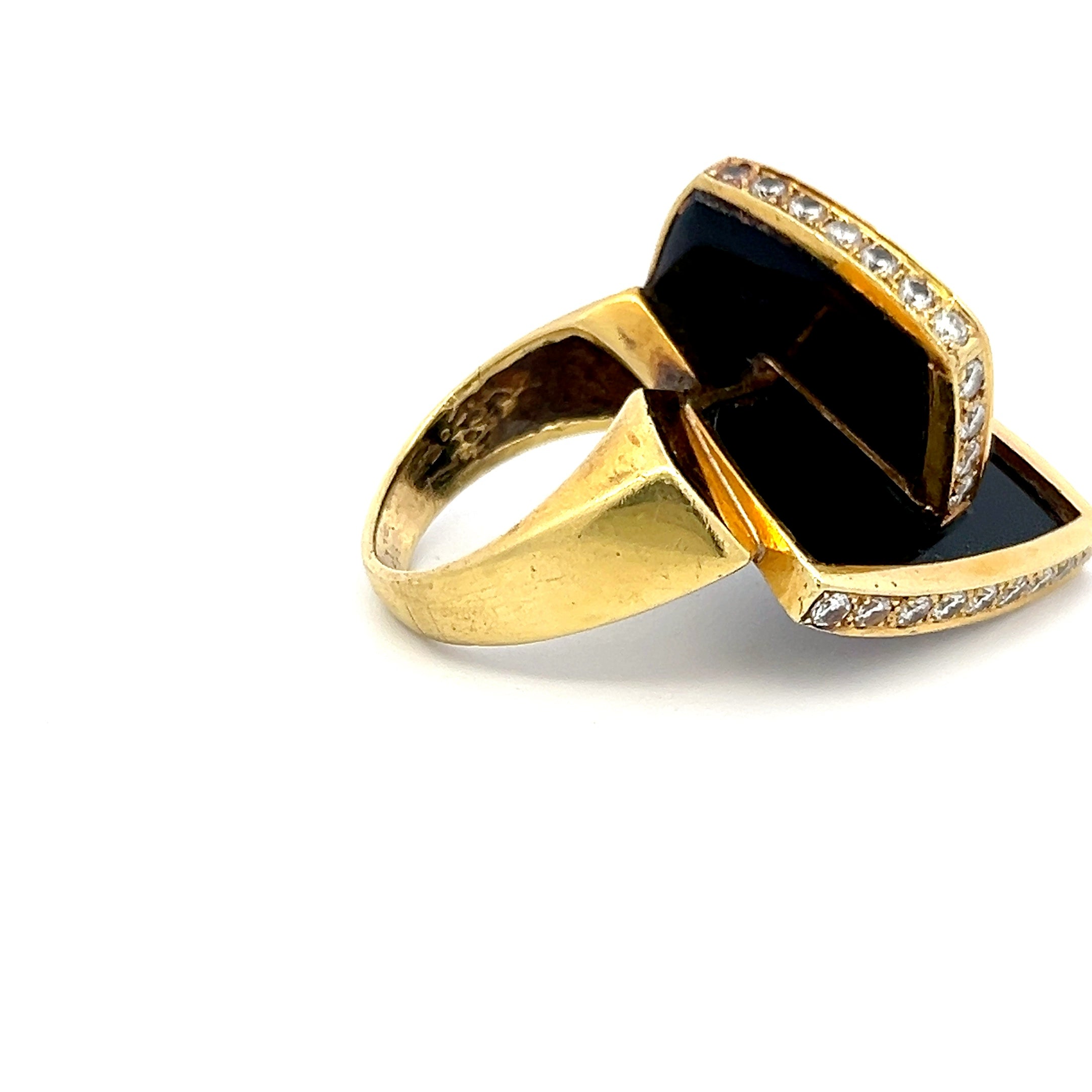 0.50 Carat Round Brilliant H SI1 Diamond 14 Karat Yellow Gold Cocktail Ring