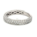 0.85 Carat Round Brilliant Diamond Platinum Wedding Band Ring