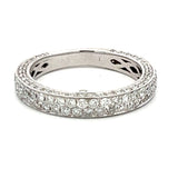 0.85 Carat Round Brilliant Diamond Platinum Wedding Band Ring