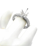 0.89 Carat Round Brilliant Diamond Platinum Semi Mount Ring