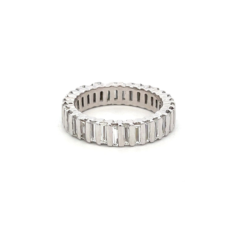 2.25 Carat Baguette Shape G VS1 Diamond Platinum Eternity Band Ring