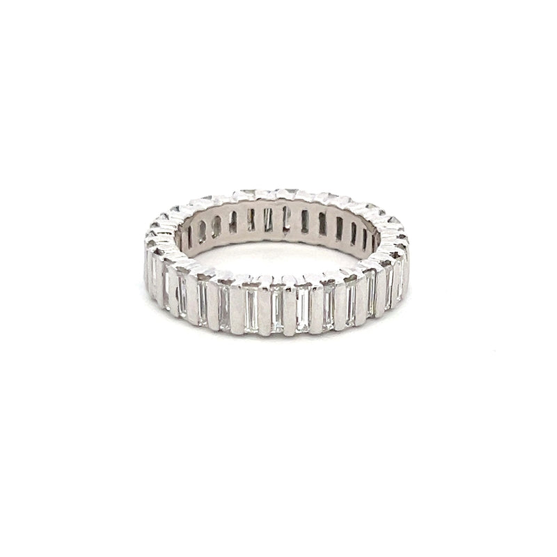 2.25 Carat Baguette Shape G VS1 Diamond Platinum Eternity Band Ring