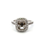 0.36 Carat Round Brilliant I SI1 Diamond Platinum Semi Mount Ring