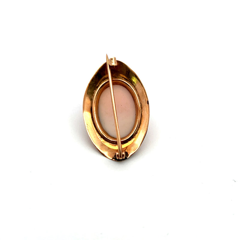 Antique 2.50 Grams Cameo 10 Karat Rose Gold Pin