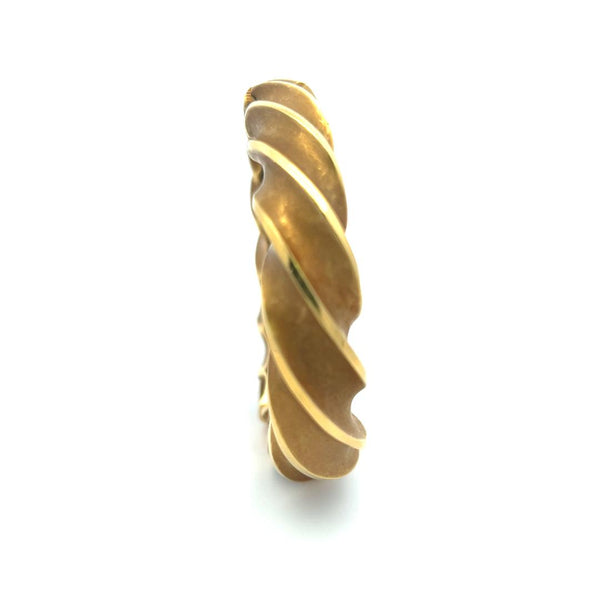 Vintage 69.10 Grams Size 6.5 18 Karat Yellow Gold Cuff Bracelet