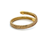 Roberto Coin 0.16 Carat Round Diamond 18K Yellow Gold Coil Bracelet Bracelet