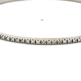 0.40 Carat Round Brilliant G SI1 Diamond 18 Karat White Gold Bangle Bracelet