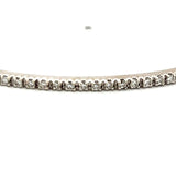 0.40 Carat Round Brilliant G SI1 Diamond 18 Karat White Gold Bangle Bracelet