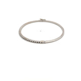 0.40 Carat Round Brilliant G SI1 Diamond 18 Karat White Gold Bangle Bracelet