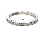 Tacori 0.43 Carat Round Brilliant G VS1 Diamond 18 Karat White Gold Band Ring