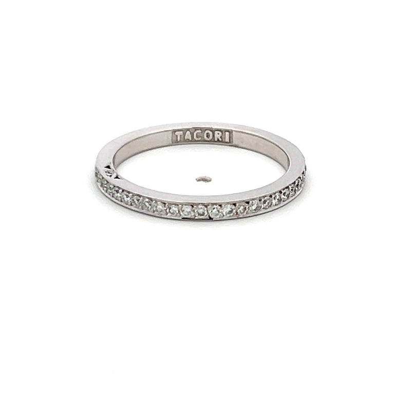 Tacori 0.43 Carat Round Brilliant G VS1 Diamond 18 Karat White Gold Band Ring