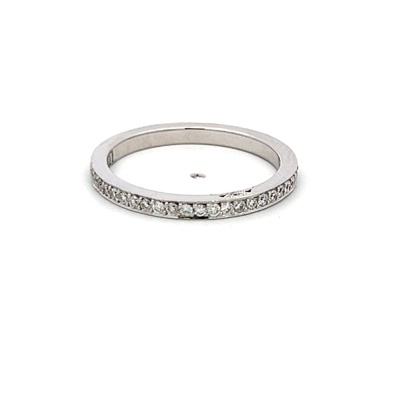 Tacori 0.43 Carat Round Brilliant G VS1 Diamond 18 Karat White Gold Band Ring