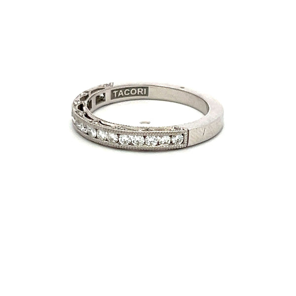 Tacori 0.45 Carat Round Brilliant Diamond 18K White Gold Half-Eternity Ring