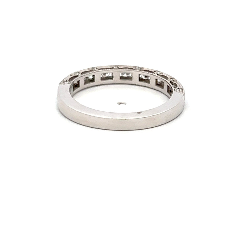 Tacori 0.45 Carat Round Brilliant Diamond 18K White Gold Half-Eternity Ring