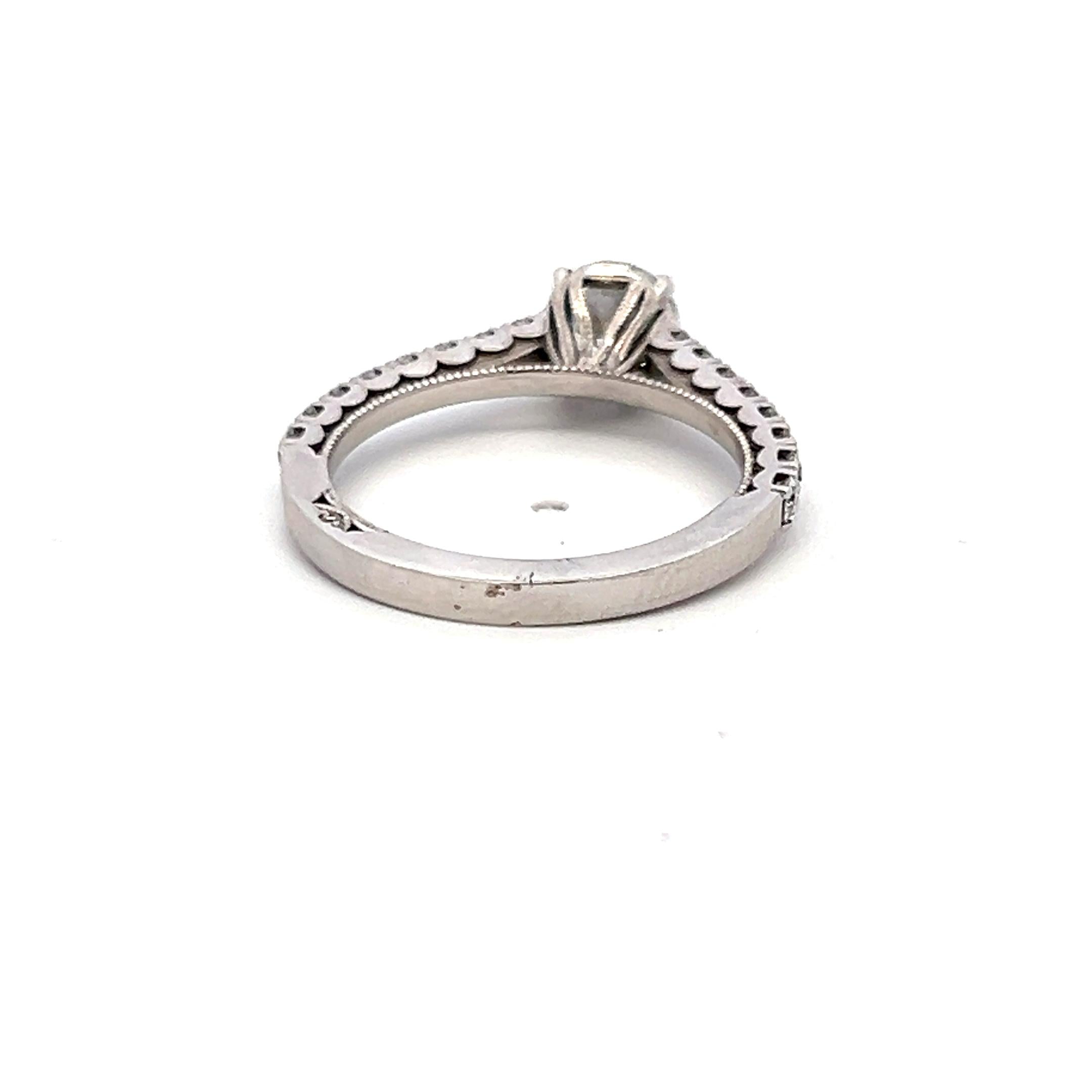 Tacori 18K White Gold Engagement Ring 0.75ct Lab-Grown & 0.53ct Natural Diamonds