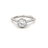 Tacori 0.80 Carat CZ 0.33 Carat Round Diamond 18K WG Semi Mount Ring