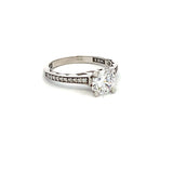 Tacori 1.02 Carat CZ 0.10 Carat Round Brilliant Diamond 18K WG Semi Mount Ring