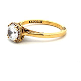 Tacori 1.00 Carat CZ 0.17 Carat Round Diamond 18K YG Semi Mount Ring