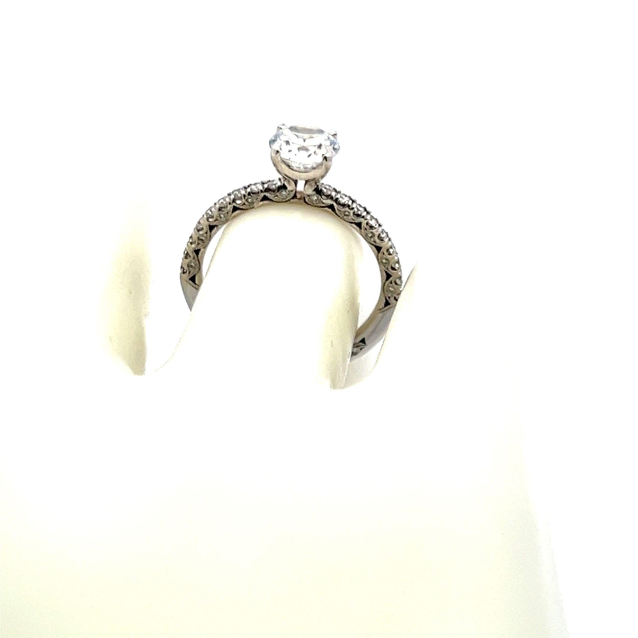 Tacori 18K White Gold Engagement Ring 1ct Lab-Grown & 0.34ct Natural Diamonds