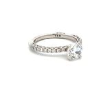 Tacori 1.00 Carat CZ 0.34 Carat Round Diamond 18K WG Semi Mount Ring