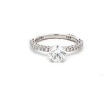 Tacori 1.00 Carat CZ 0.34 Carat Round Diamond 18K WG Semi Mount Ring