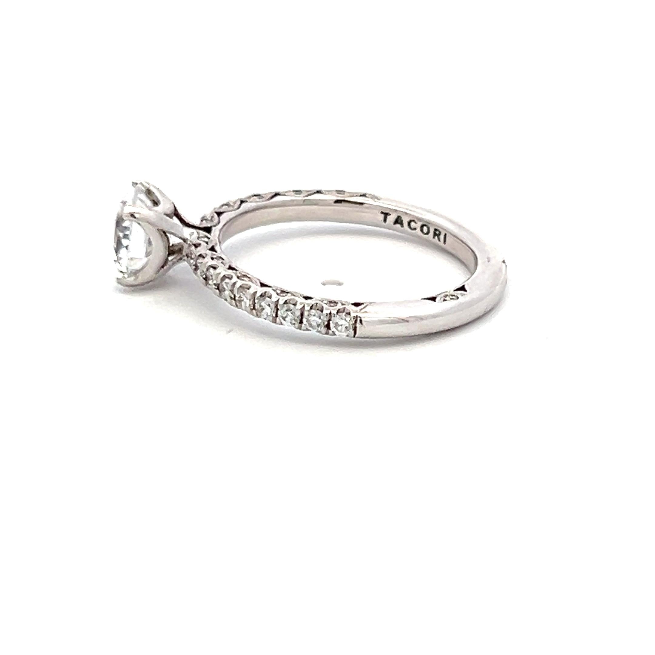 Tacori 18K White Gold Engagement Ring 1ct Lab-Grown & 0.34ct Natural Diamonds