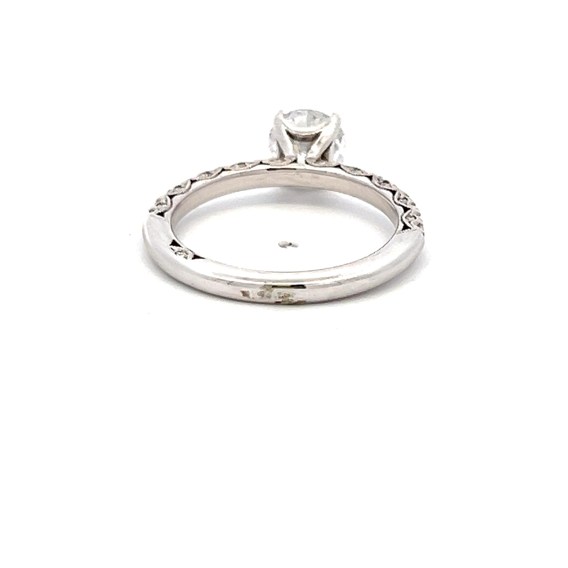 Tacori 18K White Gold Engagement Ring 1ct Lab-Grown & 0.34ct Natural Diamonds