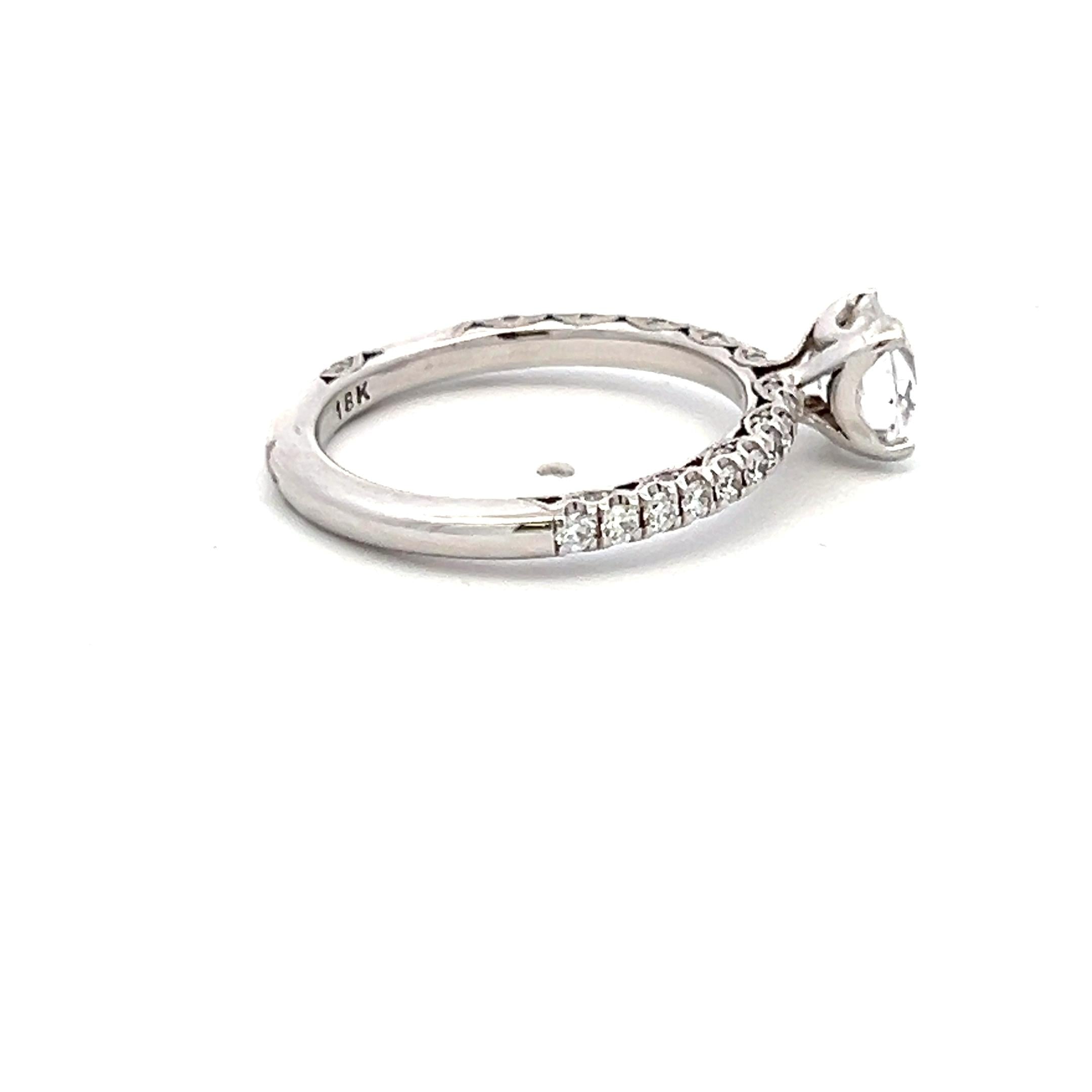 Tacori 18K White Gold Engagement Ring 1ct Lab-Grown & 0.34ct Natural Diamonds