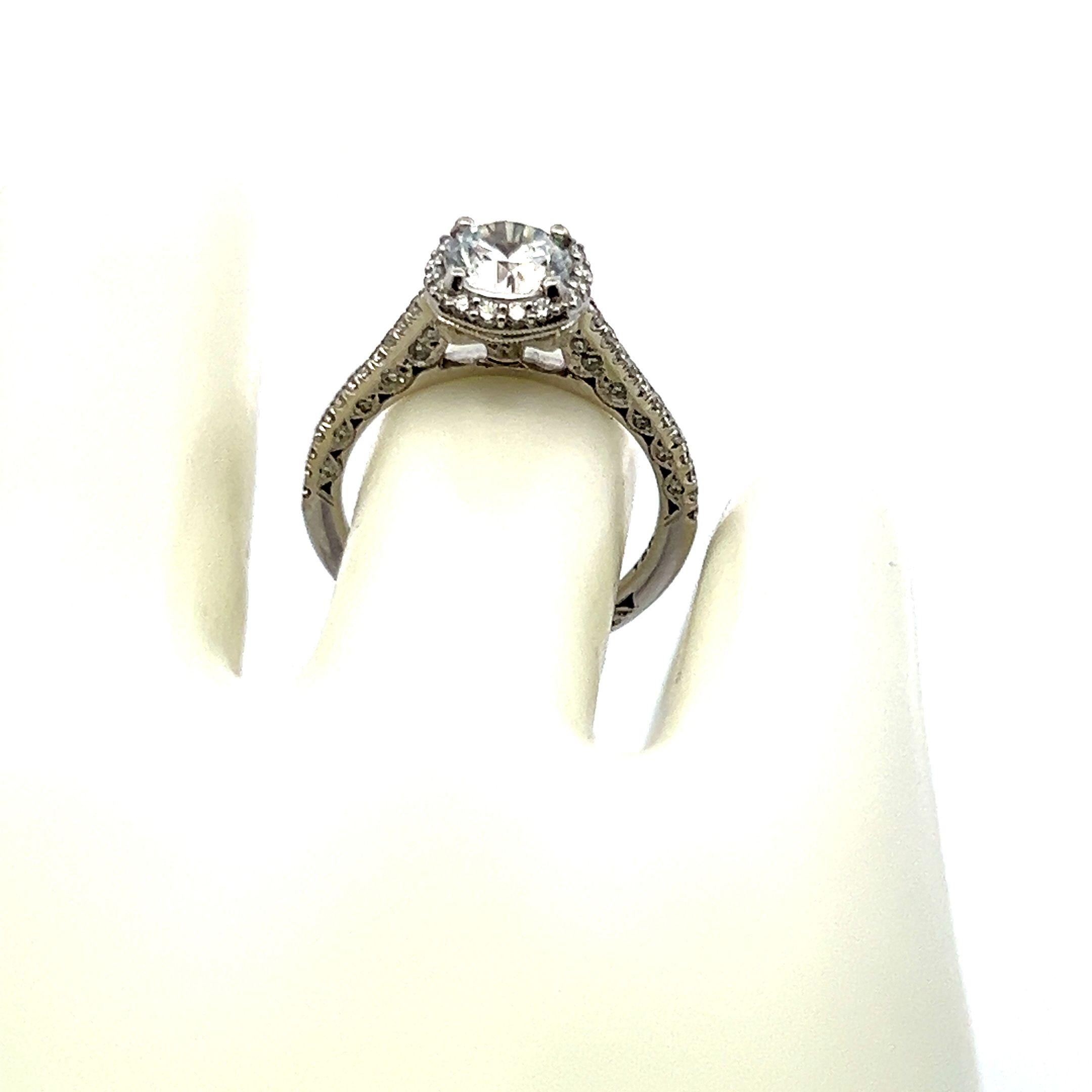 Tacori 18K White Gold Engagement Ring 1ct Lab-Grown and 0.41ct Natural Diamonds