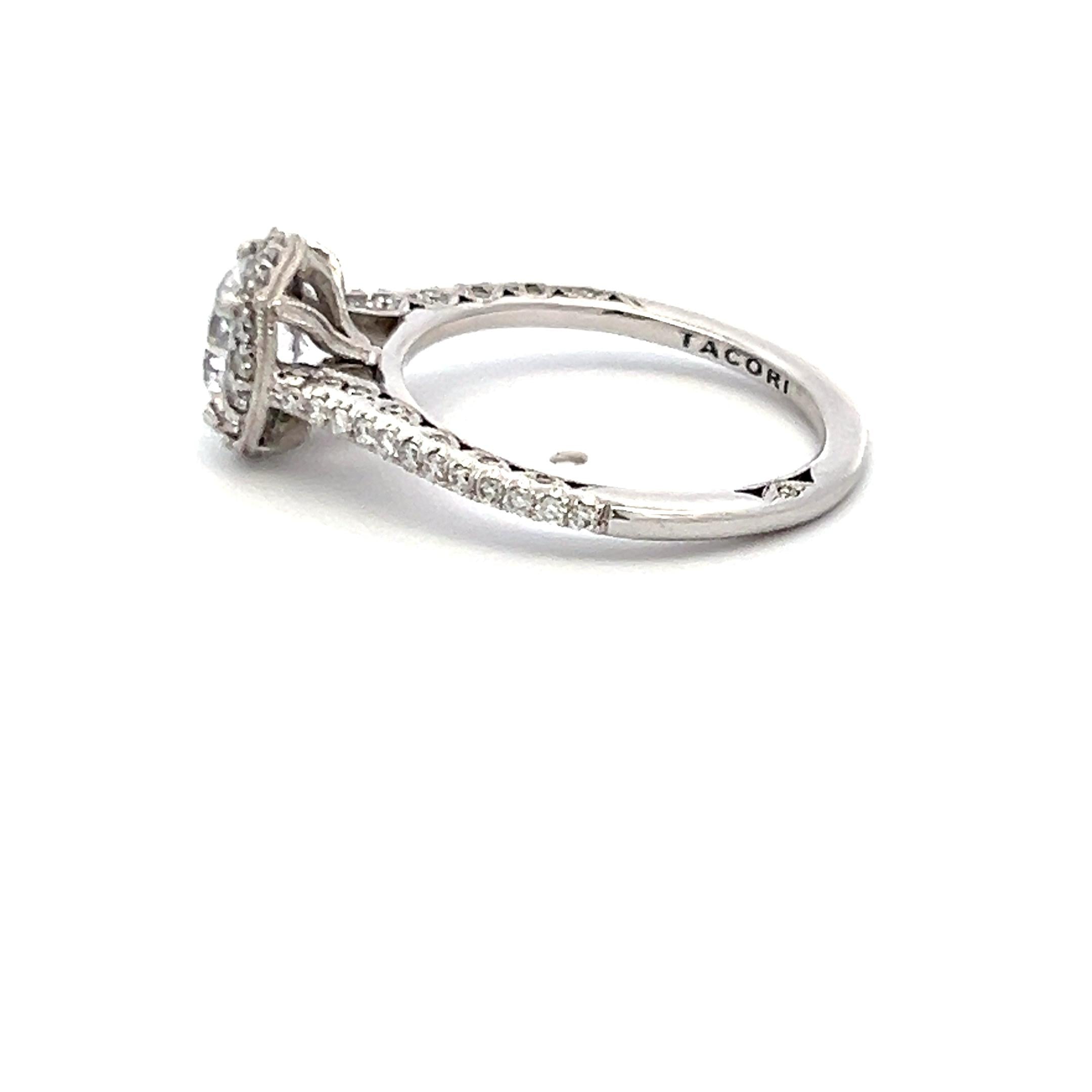 Tacori 18K White Gold Engagement Ring 1ct Lab-Grown and 0.41ct Natural Diamonds
