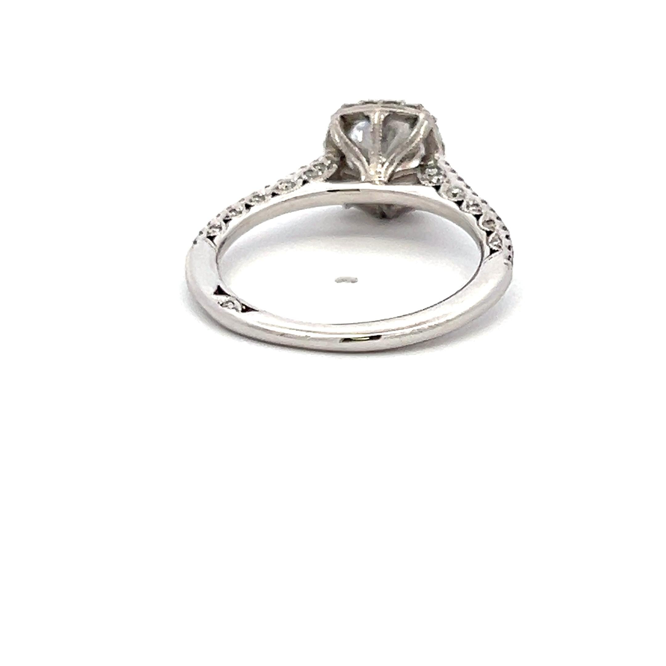 Tacori 18K White Gold Engagement Ring 1ct Lab-Grown and 0.41ct Natural Diamonds