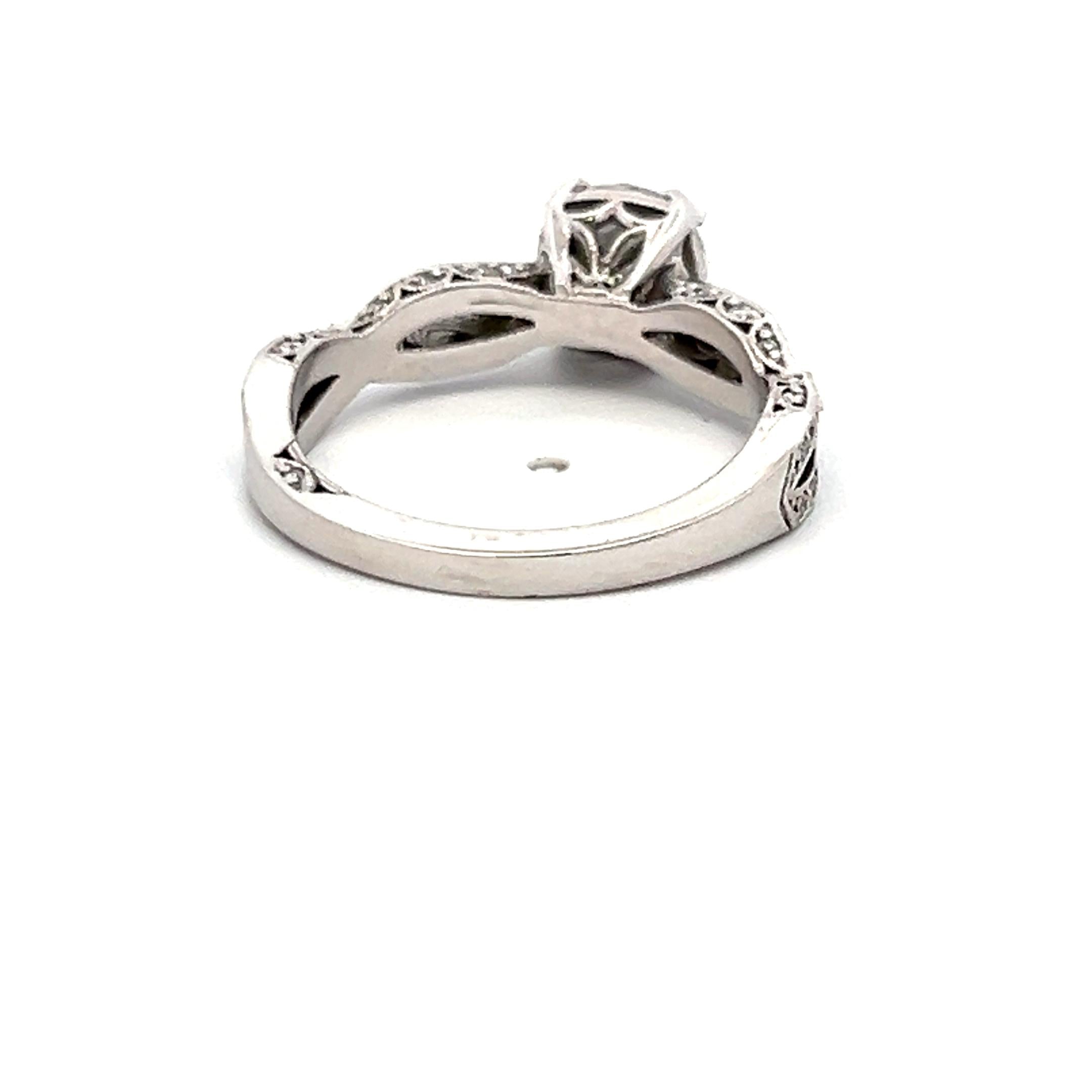 Tacori 18K White Gold Engagement Ring 1.25ct Lab-Grown & 0.36ct Natural Diamonds