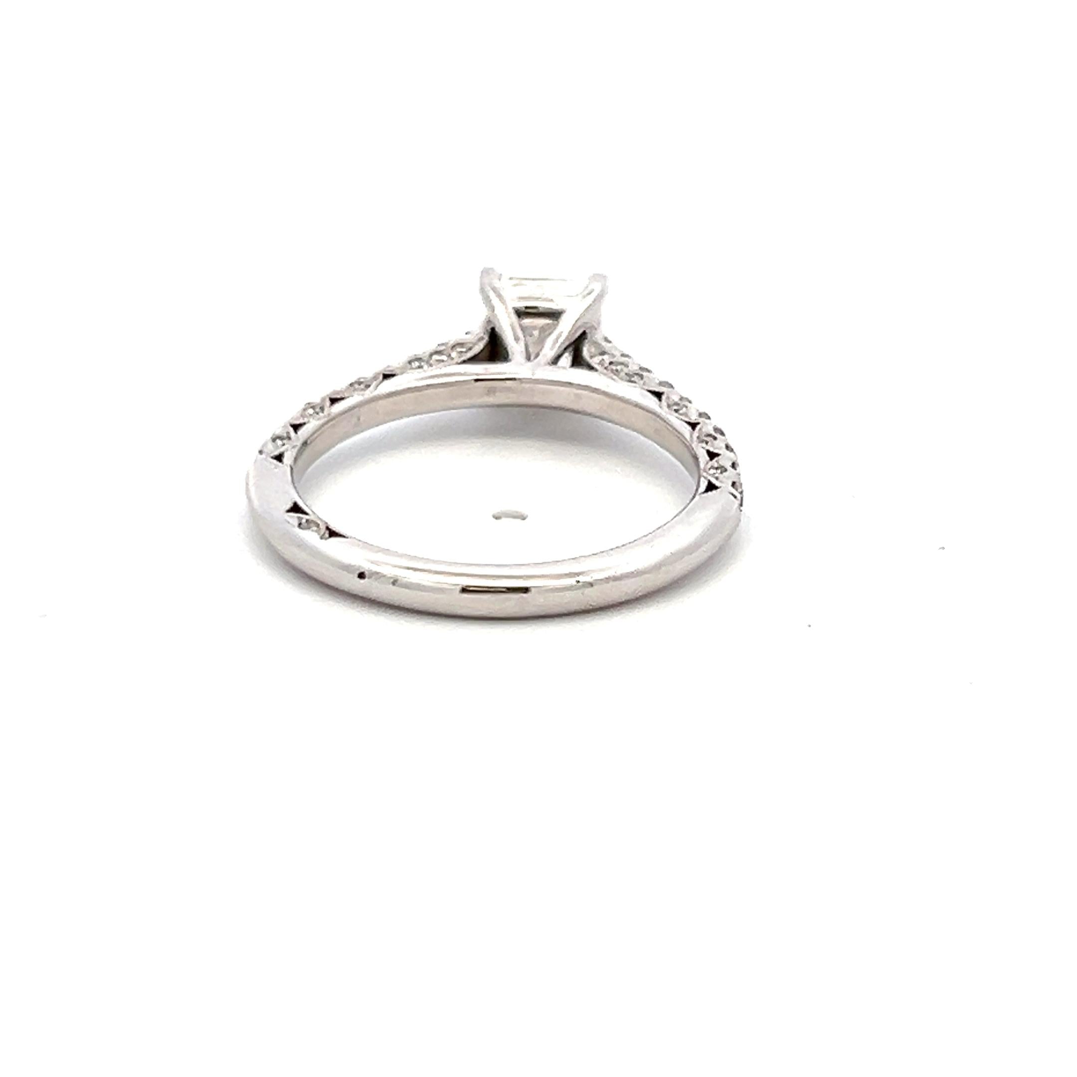 Tacori 18K WG Engagement Ring 0.8ct Lab-Grown and 0.43ct Natural Diamonds