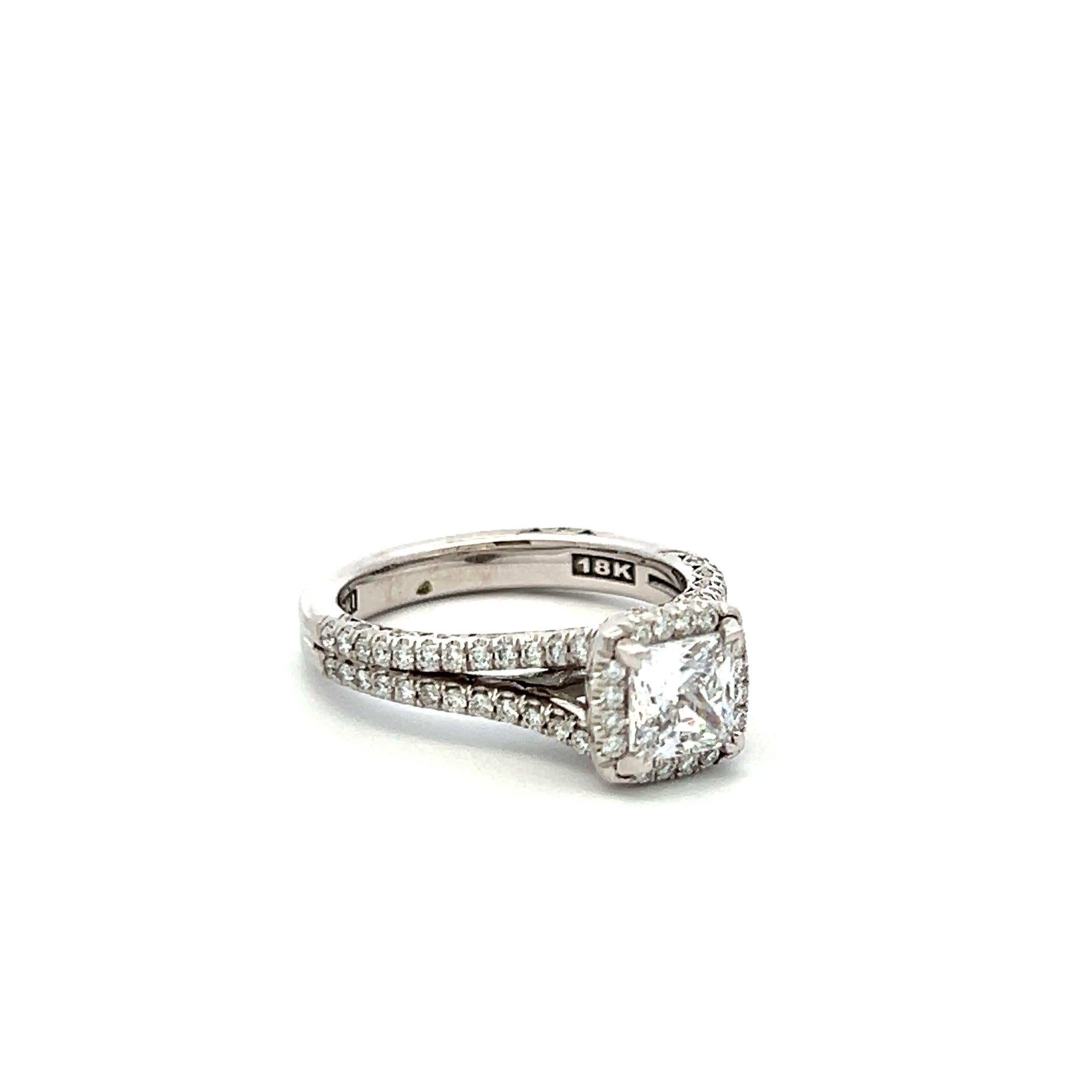 Tacori 18K White Gold Engagement Ring 1ct Lab-Grown & 0.55ct Natural Diamonds