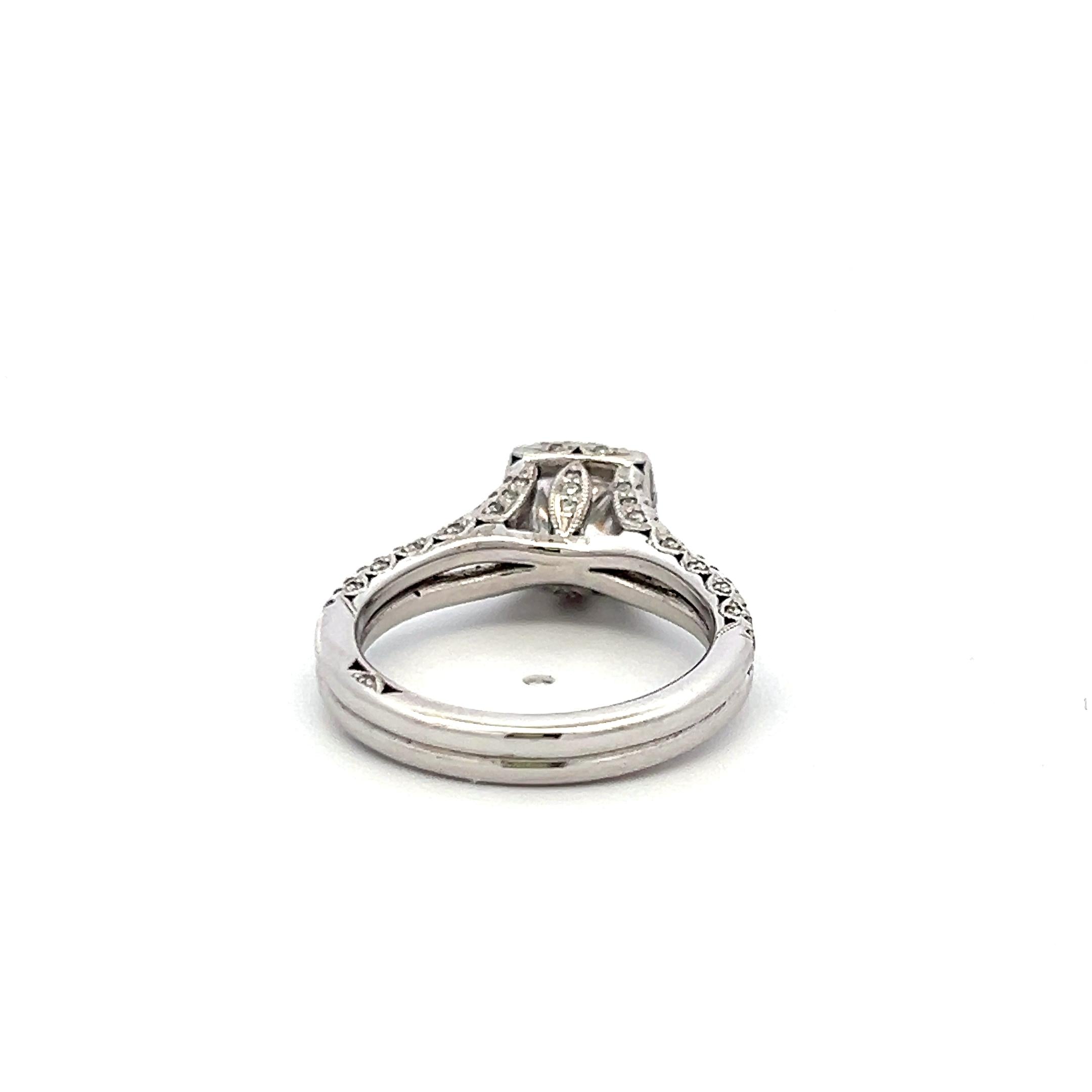 Tacori 18K White Gold Engagement Ring 1ct Lab-Grown & 0.55ct Natural Diamonds