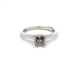 Tacori 0.10 Carat Round Brilliant Diamond 18 Karat White Gold Semi Mount Ring