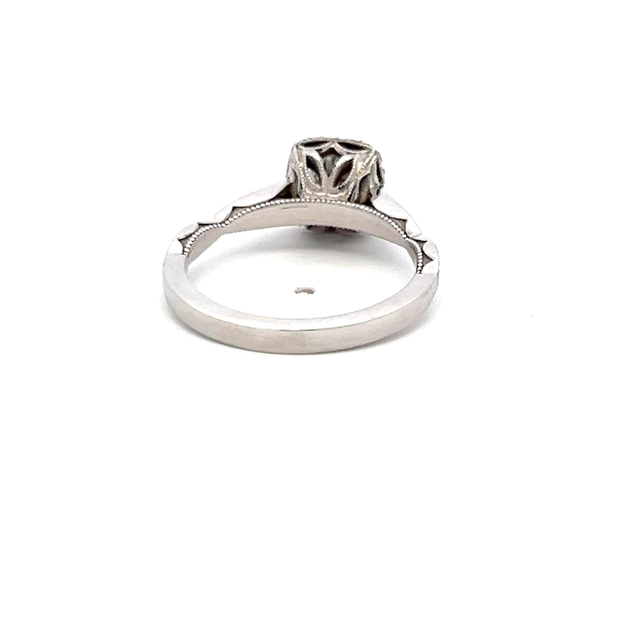 Tacori 18K White Gold Engagement Ring 1.25ct Lab-Grown & 0.25ct Natural Diamonds