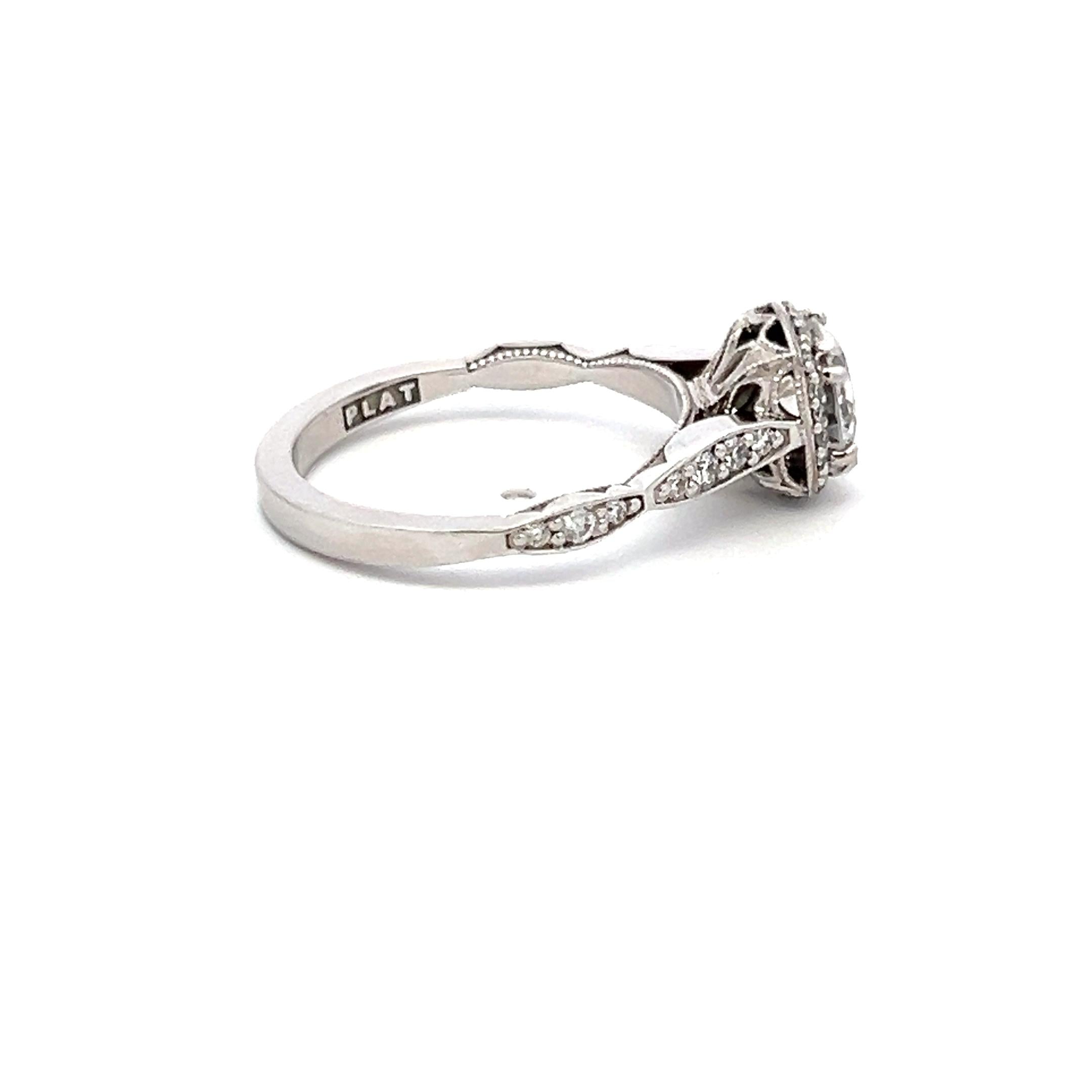 Tacori 18K White Gold Engagement Ring 1.25ct Lab-Grown & 0.25ct Natural Diamonds