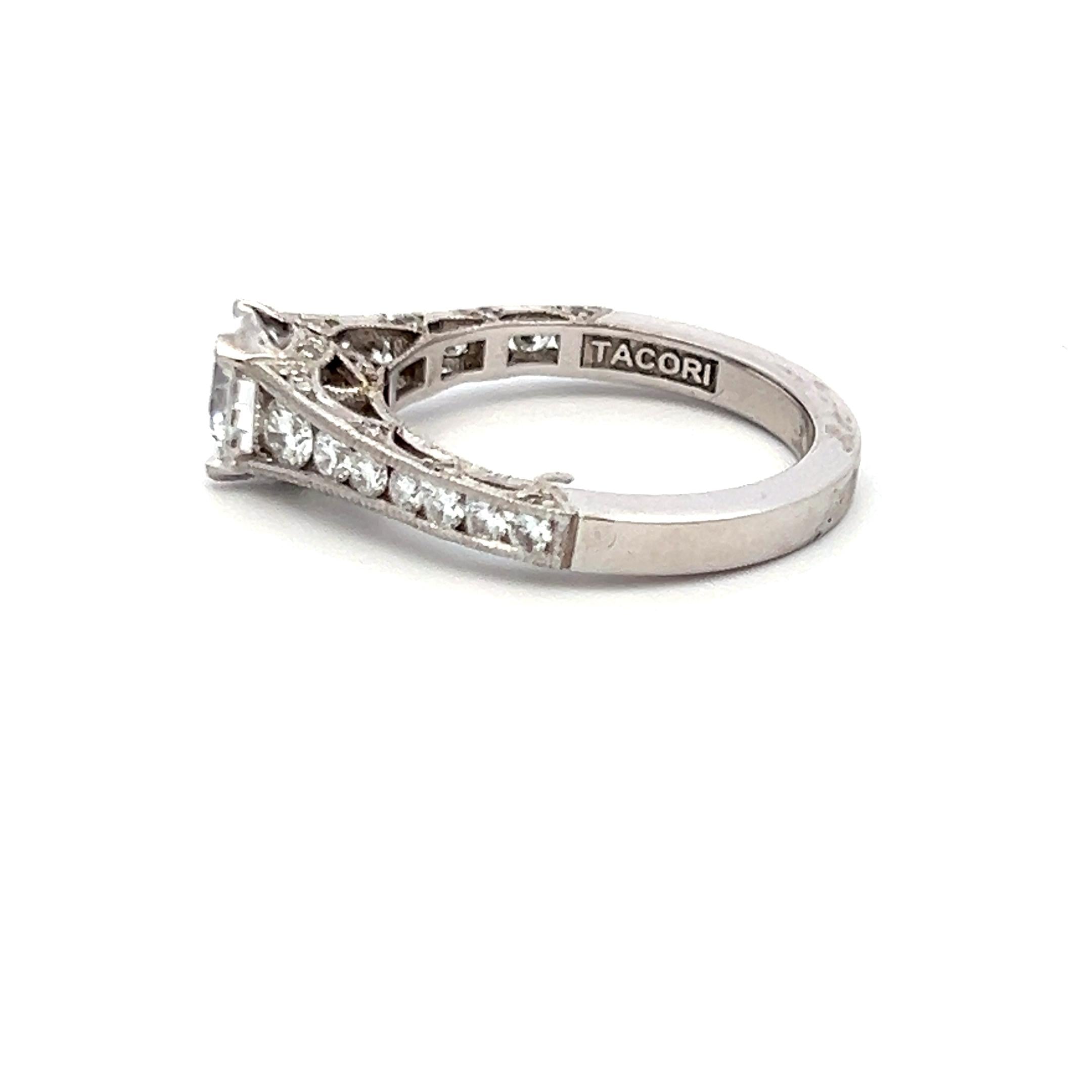 Tacori 18K White Gold Engagement Ring 1ct Lab-Grown and 0.62ct Natural Diamonds