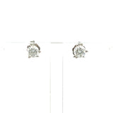 0.61 Carat Round Brilliant G VS2 Diamond 14 Karat White Gold Stud Earrings