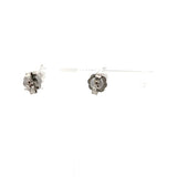 0.61 Carat Round Brilliant G VS2 Diamond 14 Karat White Gold Stud Earrings