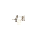 0.38 Carat Round Brilliant H SI1 Diamond 14 Karat White Gold Stud Earrings