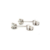 0.50 Carat Round Brilliant Diamond 14 Karat White Gold Stud Earrings