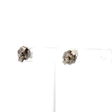 0.50 Carat Round Brilliant Diamond 14 Karat White Gold Stud Earrings