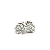 0.75 Carat Round Brilliant Diamond 18 Karat White Gold Stud Earrings