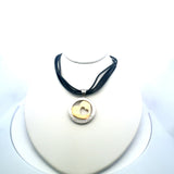 Bvlgari Tondo Heart 18 Karat Two Tone Gold Pendant Necklace