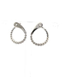 0.40 Carat Round Brilliant G VS1 Diamond 14 Karat White Gold Hoop Earrings